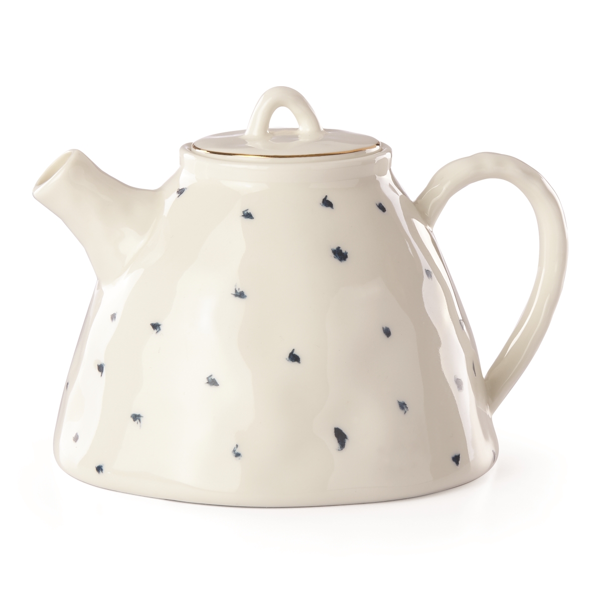 Picture of Lenox 890209 Blue Bay Dot Teapot, White