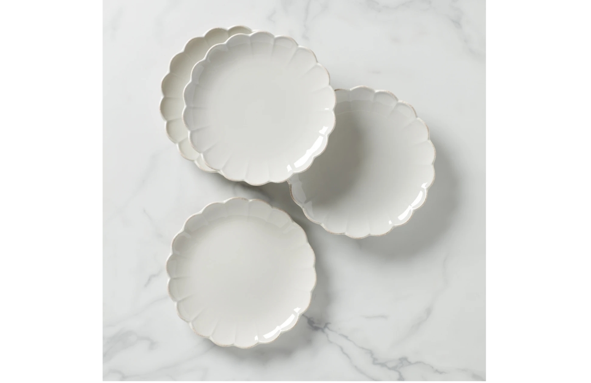Picture of Lenox 893544 French Perle Scallop Accent Plate Set - 4 Piece
