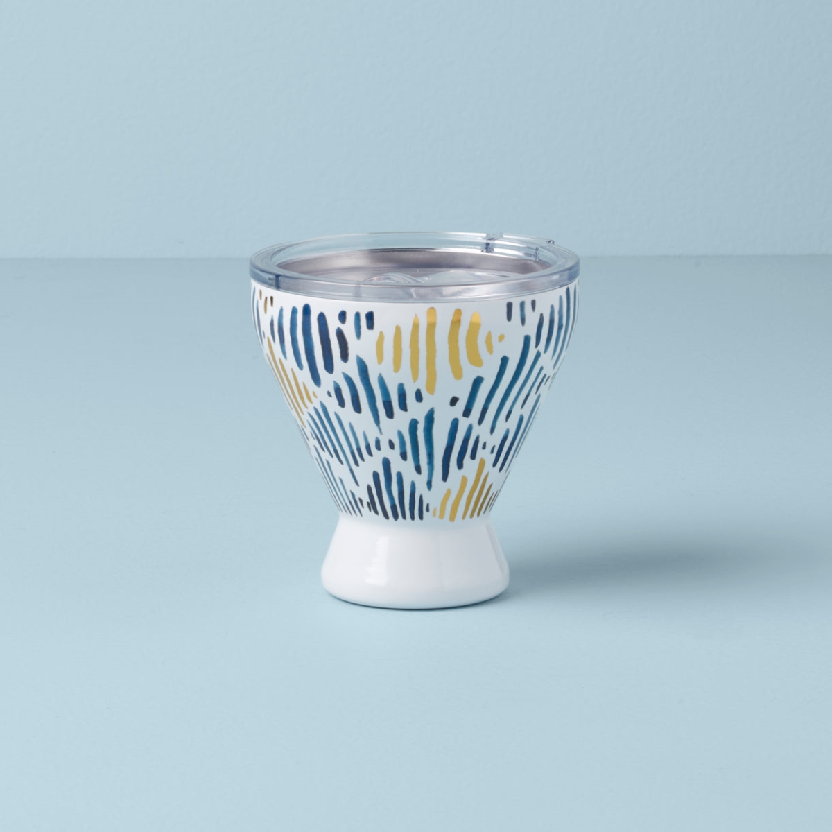 Picture of Lenox 895898 Blue Bay HY Cocktail Tumbler, Ikat