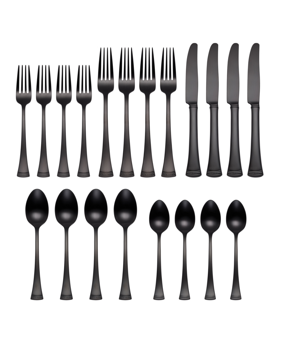 Picture of Lenox 896004 Portola Satin Black Flatware Set, 20 Piece