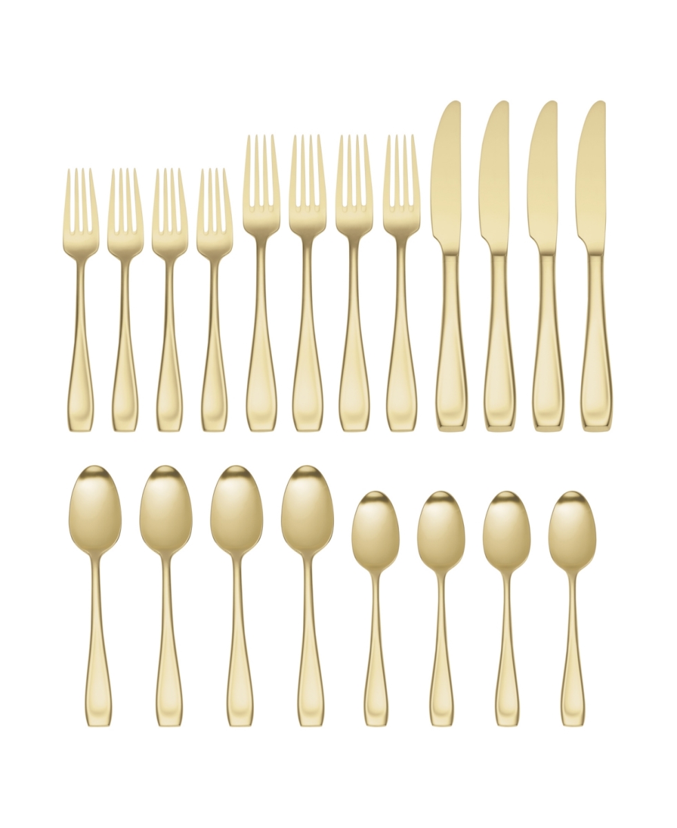 Picture of Oneida T711020PVDC Moda Champagne Satin Flatware Set, 20 Piece - Pack of 3
