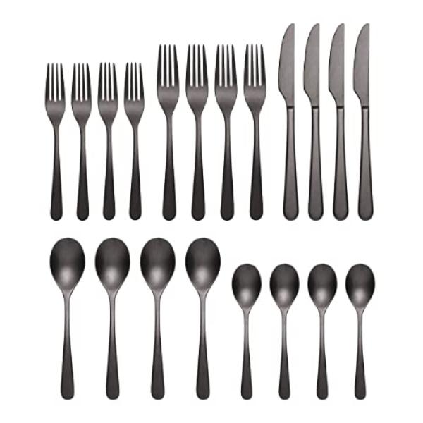 Picture of Oneida 894805 Vintage Black Kenbrook Flatware Set, 20 Piece - Pack of 3