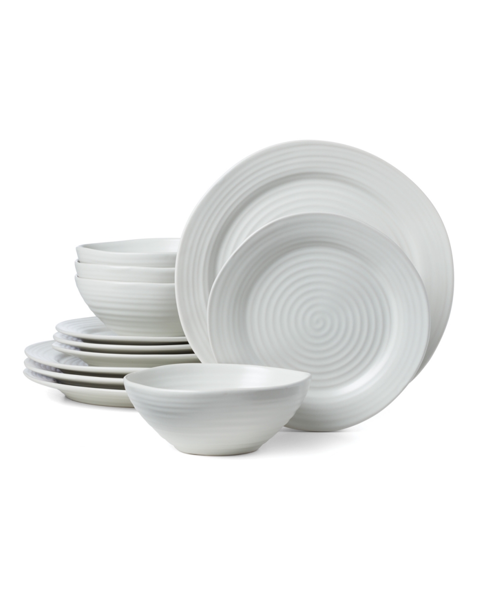 Picture of Oneida 895939 Ridge White Dinnerware Set, 12 Piece