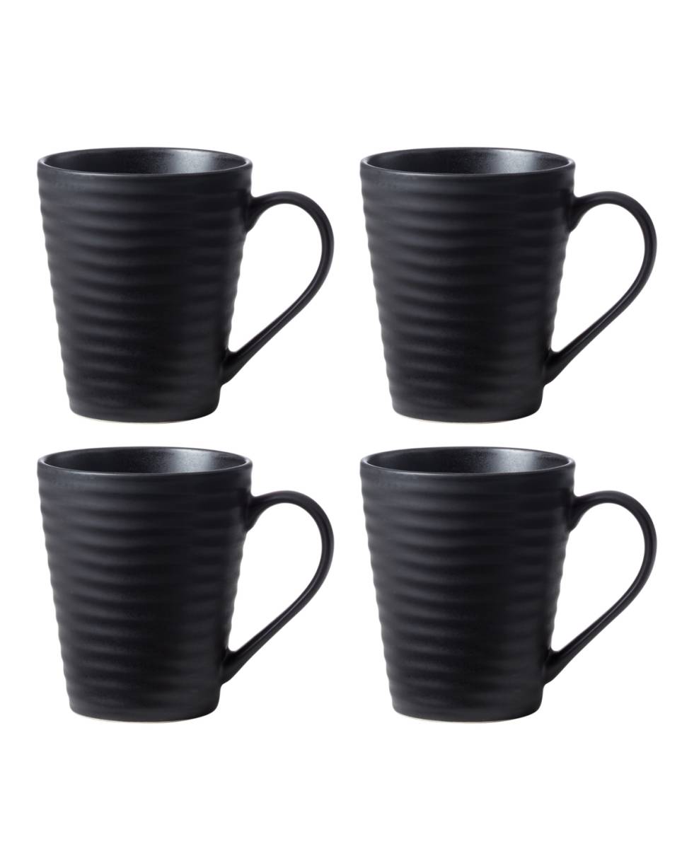 Picture of Oneida 895943 Ridge Black Dinnerware Mugs, Set of 4