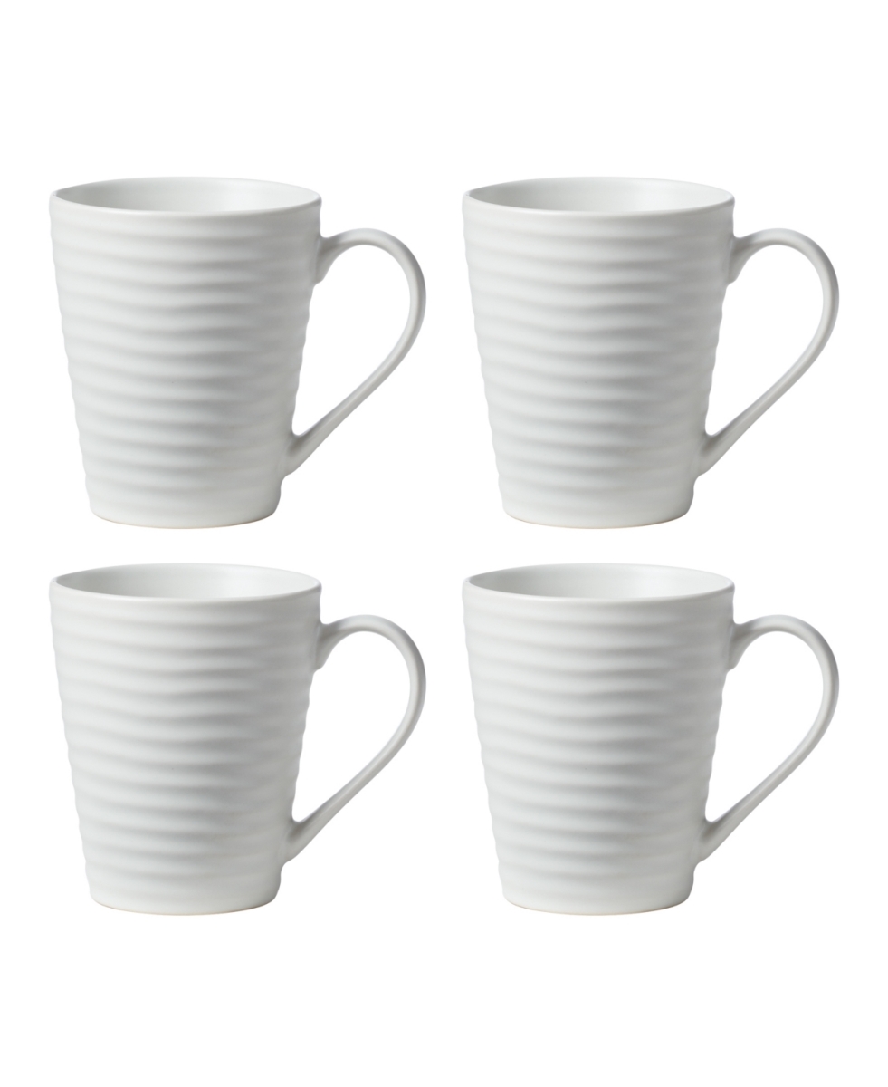 Picture of Oneida 895944 Ridge White Dinnerware Mugs, Set of 4