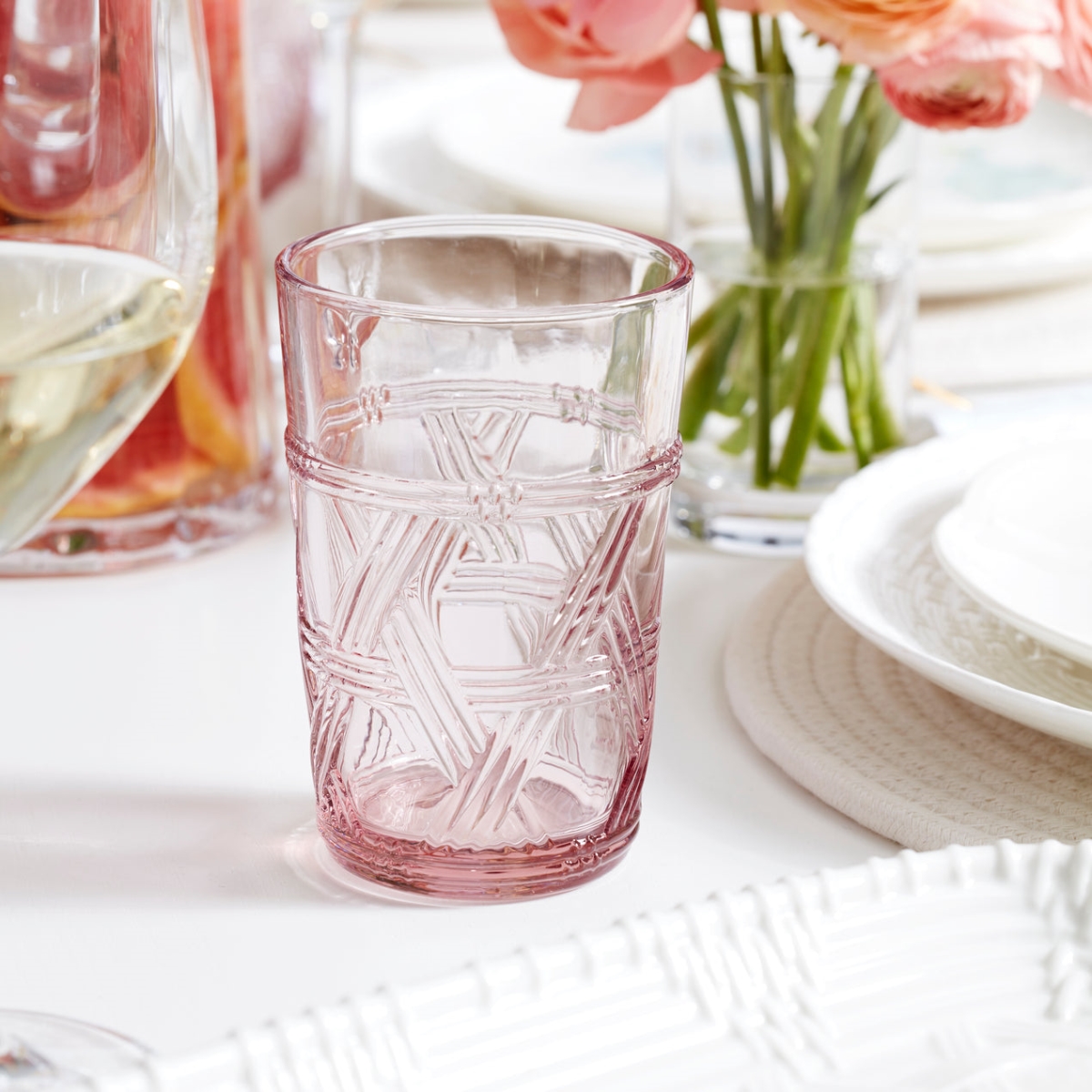 Picture of Lenox 896076 Butterfly Meadow Pink Tall Glasses - Set of 4