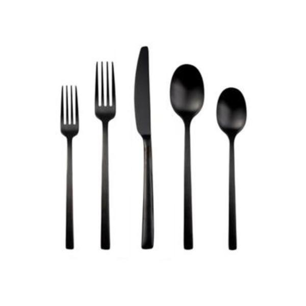 Picture of Cambridge 286620HGY12X Beacon 18-0 Stainless Steel Flatware Set, PVD Black Satin - 20 Piece