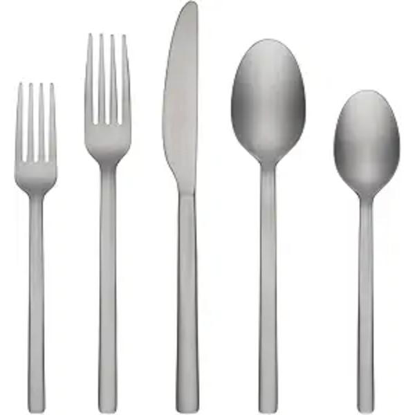 Picture of Cambridge 428820CSLG12 Scout 18-0 Stainless Steel Flatware Set, Sandblast - 20 Piece - Pack of 3