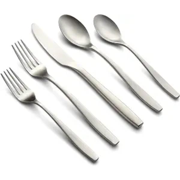 Picture of Cambridge 402320CNW12R Averie 18-0 Stainless Steel Flatware Set, Silver Satin - 20 Piece
