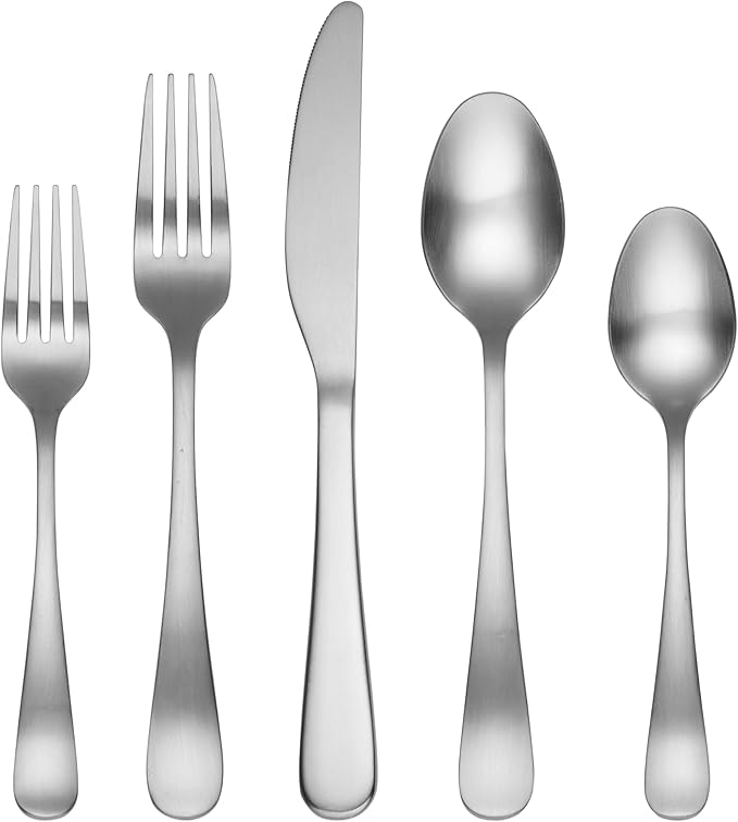 Picture of Cambridge 402445CNW13R Rhiannon 18-0 Stainless Steel Flatware Set, Satin - 45 Piece
