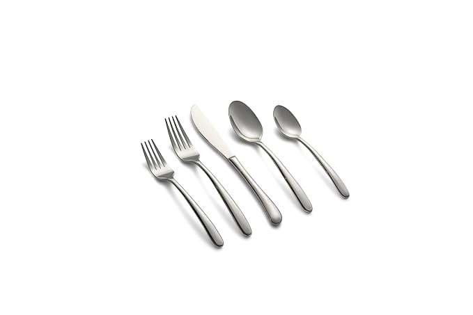 Picture of Cambridge 347945CNW13R Jude Mirror 18-0 Stainless Steel Flatware Set, Silver - 45 Piece