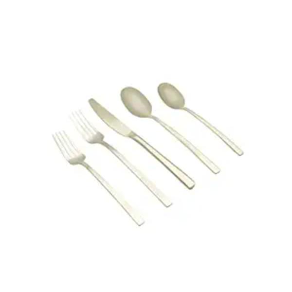 Picture of Cambridge 505620CWA12R Beacon 18-0 Stainless Steel Flatware Set, PVD Champagne Satin - 20 Piece