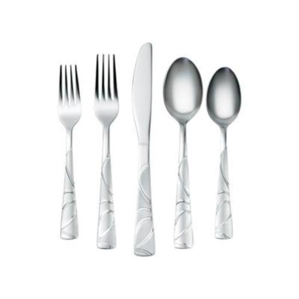 Picture of Cambridge 420620CBW12 Sasha Sand 18-0 Stainless Steel Flatware Set - 20 Piece - Pack of 3