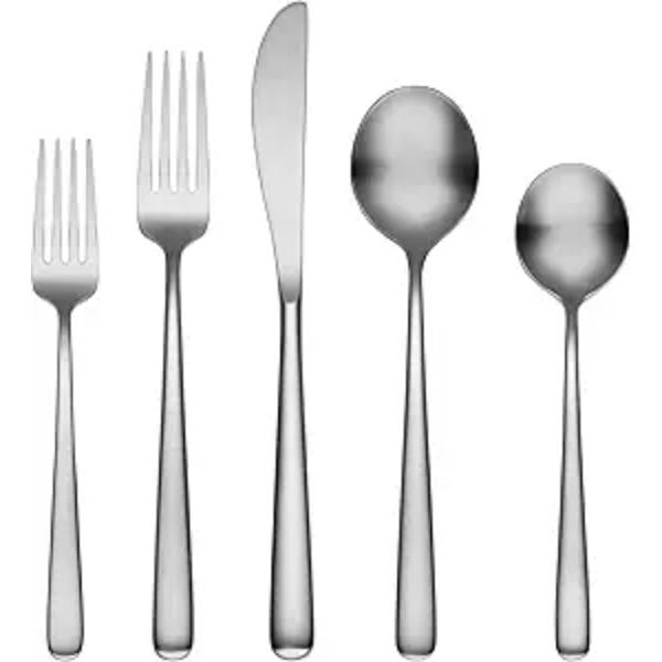 Picture of Cambridge 305720CNB12DS Lorenn 18-10 Stainless Steel Flatware Set, Satin - 20 Piece