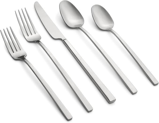 Picture of Cambridge 403720CNW12R Damaris 18-0 Stainless Steel Flatware Set, Satin - 20 Piece