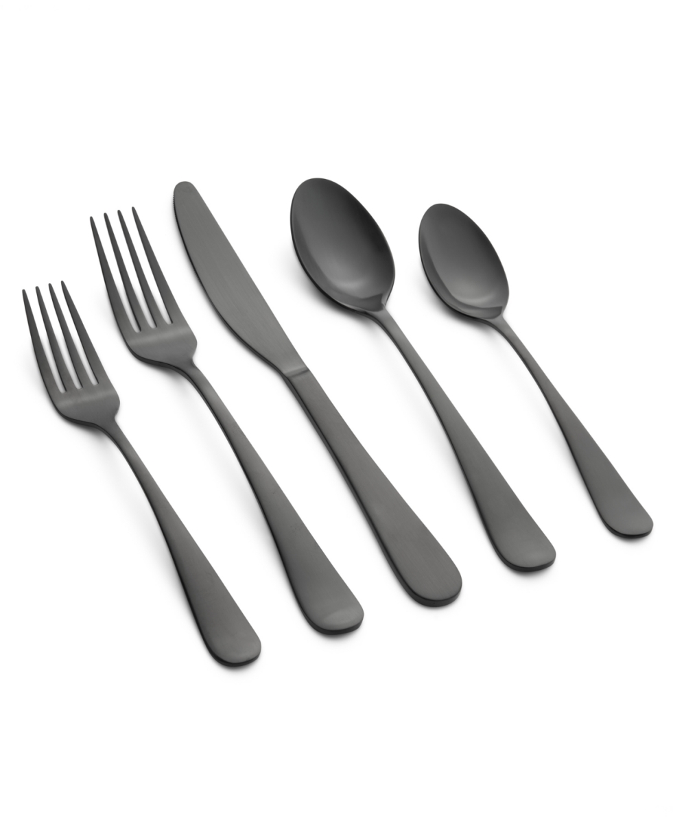 Picture of Cambridge 505945CKW13DS Rhiannon 18-0 Stainless Steel Flatware Set, PVD Black Satin - 45 Piece