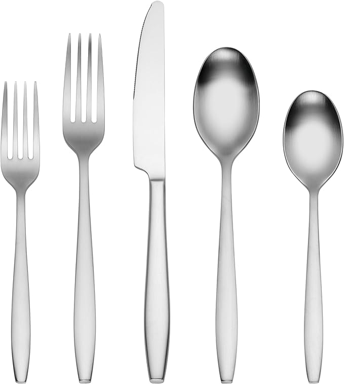 Picture of Cambridge 405420DS Avery 18-0 Stainless Steel Flatware Set, Satin - 20 Piece