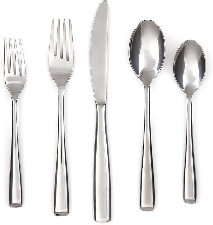Picture of Cambridge 202420CSLG12 Rachel Mirror 18-0 Stainless Steel Flatware Set - 20 Piece