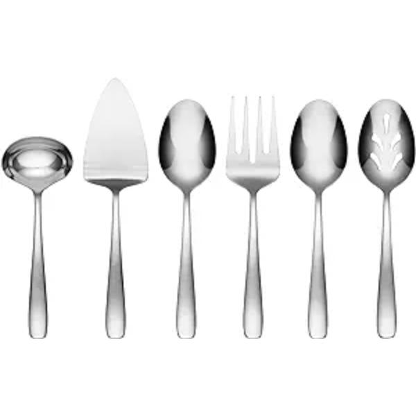 Picture of Cambridge 3251Q5CSLT58R Bourne Mirror 18-0 Stainless Steel Oversized Hostess Set, Silver - 6 Piece