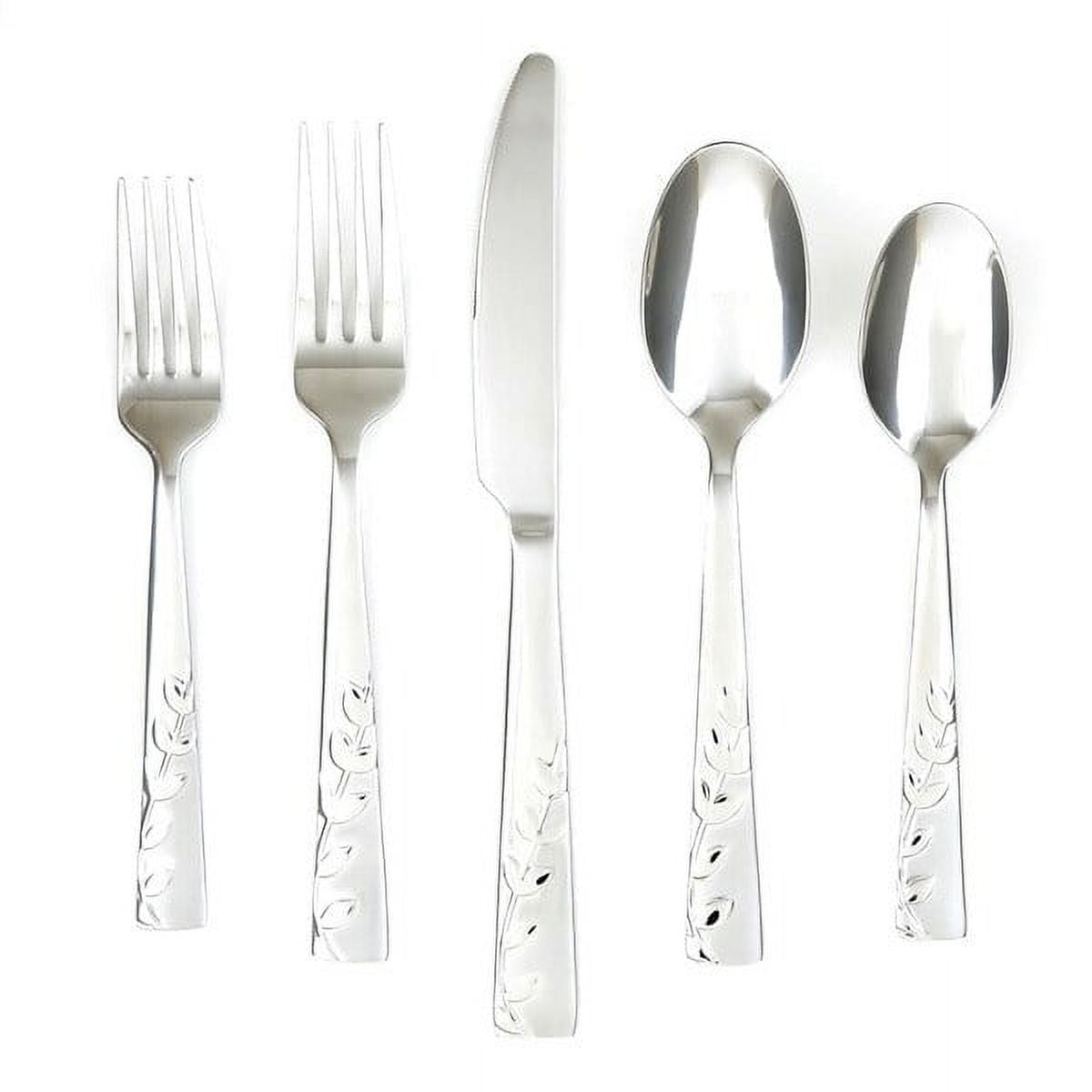 Picture of Cambridge 268320DS SIlversmith Blossom Sand 18-0 Stainless Steel Flatware Set - 20 Piece
