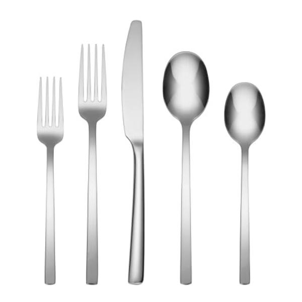 Picture of Cambridge 896435 Beacon Mirror 18-0 Stainless Steel Flatware Set, Silver - 20 Piece