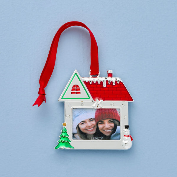 897736 House Frame Silver Plate Ornament