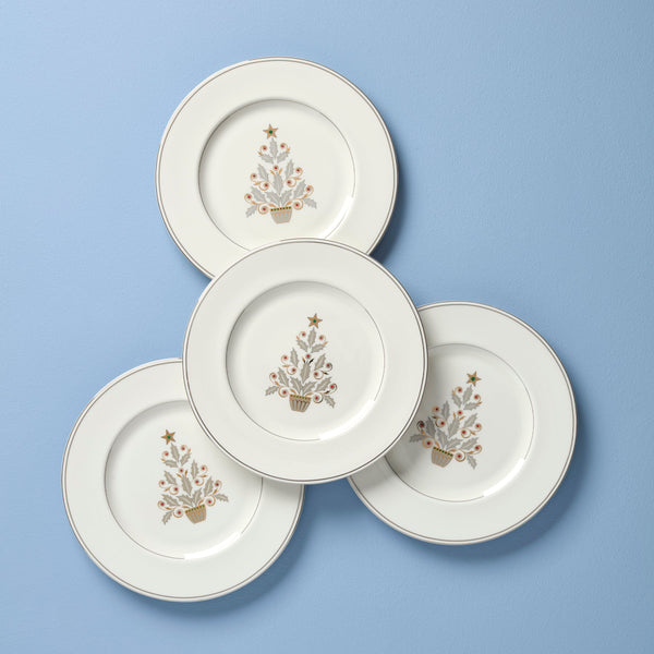 897868 Federal Platinum Tree Accent Plates - Set of 4