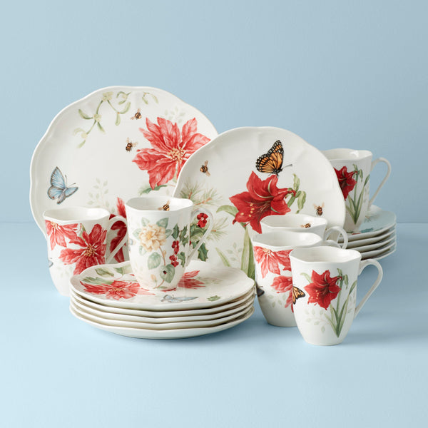 880091 Butterfly Meadow Holiday Dinnerware Set, 18 Piece