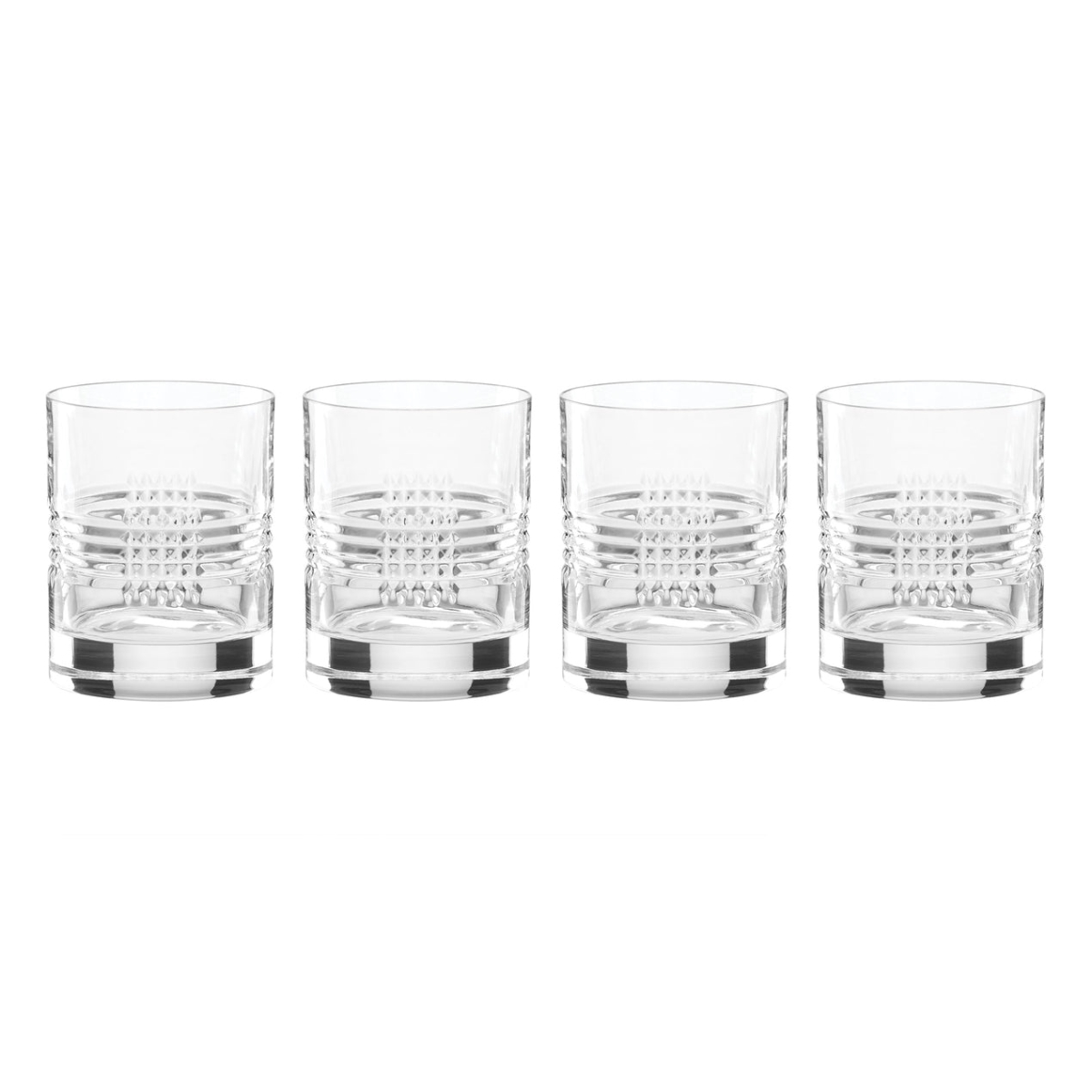 Picture of Reed & Barton 894596 Sloane Crystal Double Old Fashioned Glasses, Set of 4