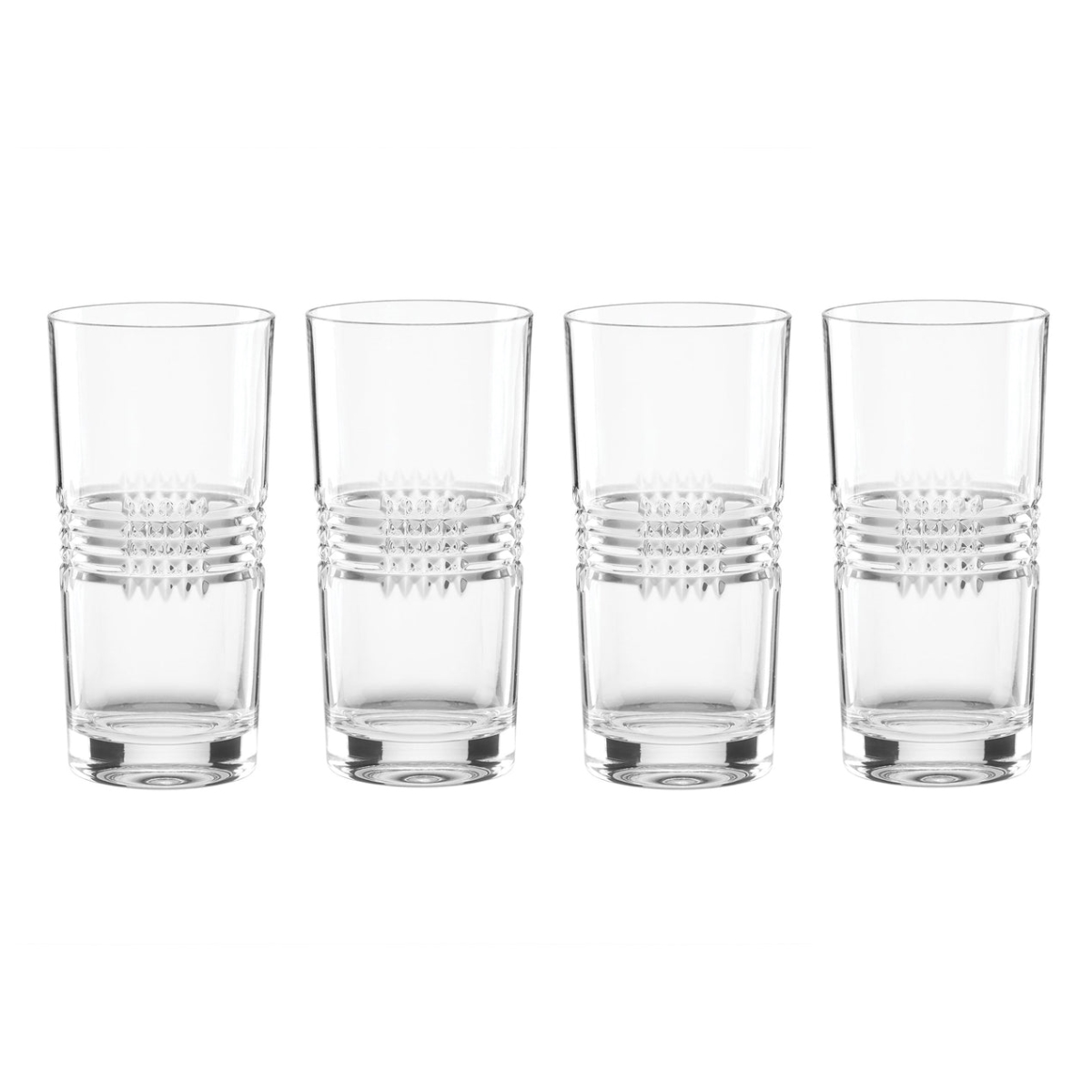 Picture of Reed & Barton 894597 Sloane Crystal Highball Glasses, Set of 4