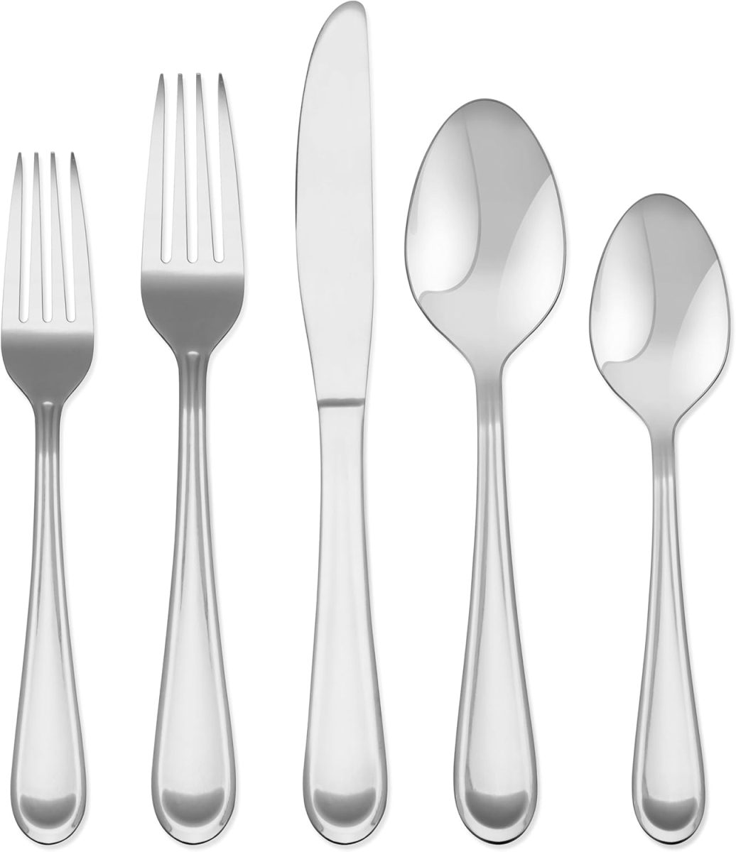 Picture of Hampton Forge 212Z020WBB Clark 18-0 Stainless Steel Flatware Set, 20 Piece