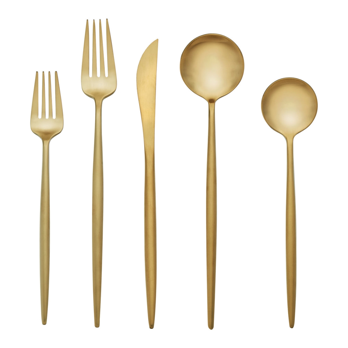 Picture of Hampton Forge SFB70G20SB Zephyr Satin Gold 18-0 Stainless Steel Flatware Set, 20 Piece