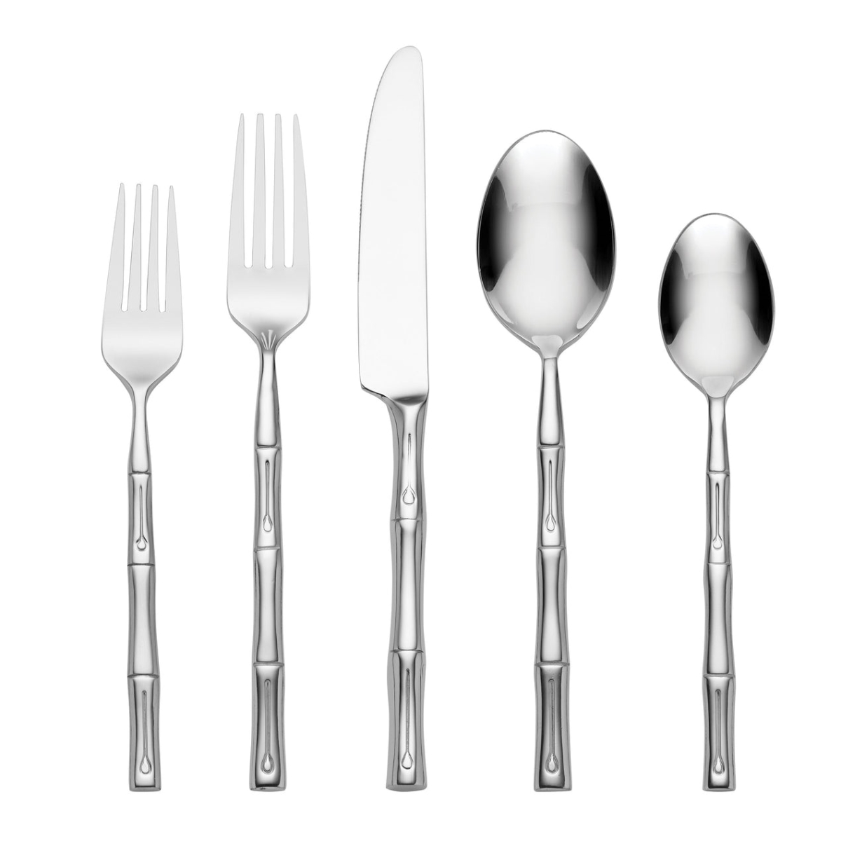 Picture of Hampton Forge L8520202NT Bamboo 18-0 Stainless Steel Flatware Set, 20 Piece