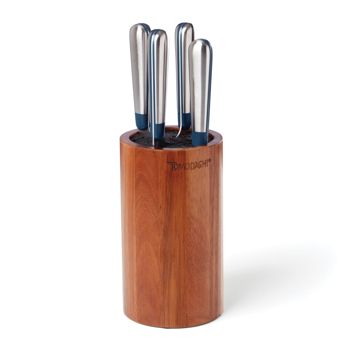 Picture of Hampton Forge 897546 Keen Acacia Bristle Block Cutlery Knife Set, 5 Piece
