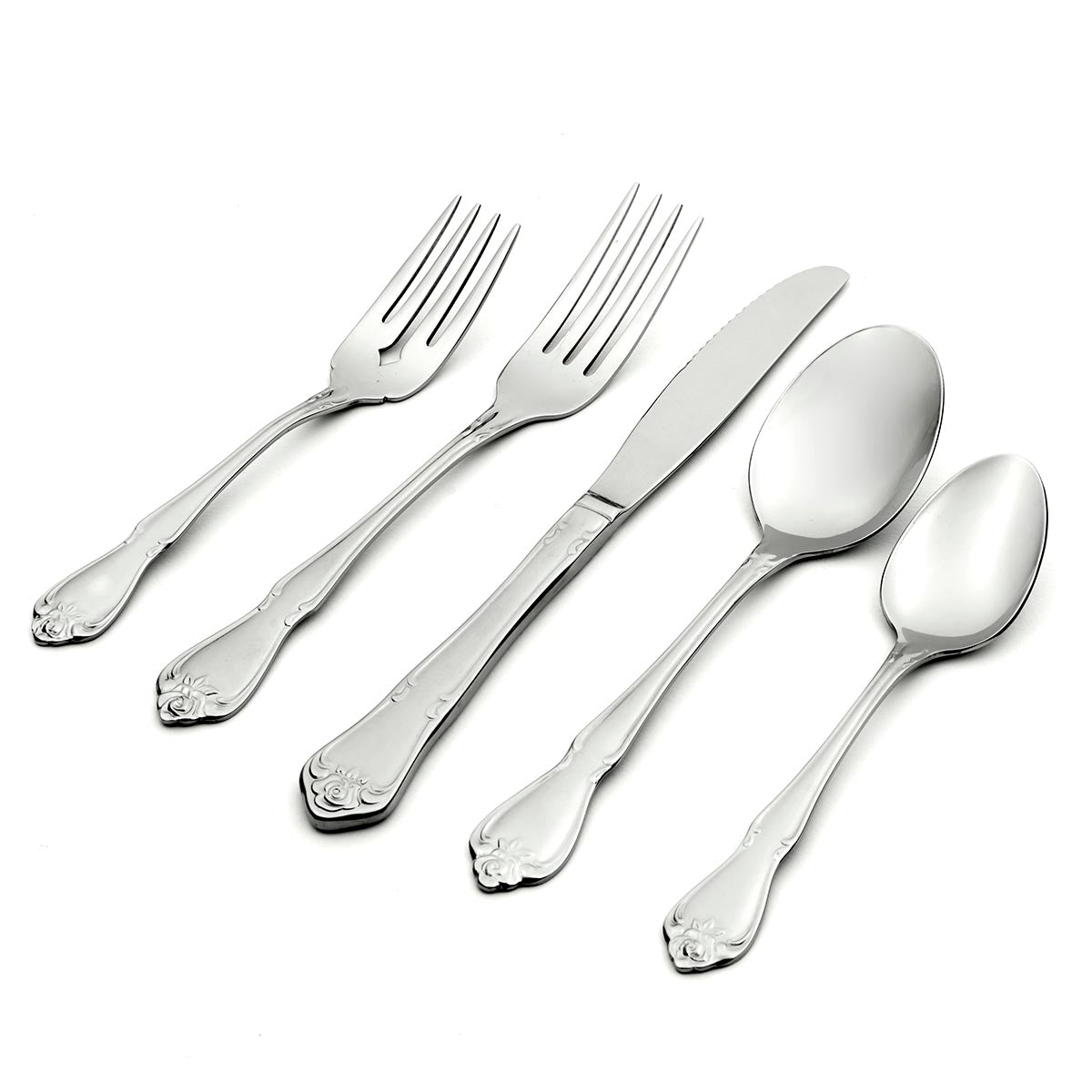Picture of Oneida B552045D True Rose Flatware Set, 45 Piece