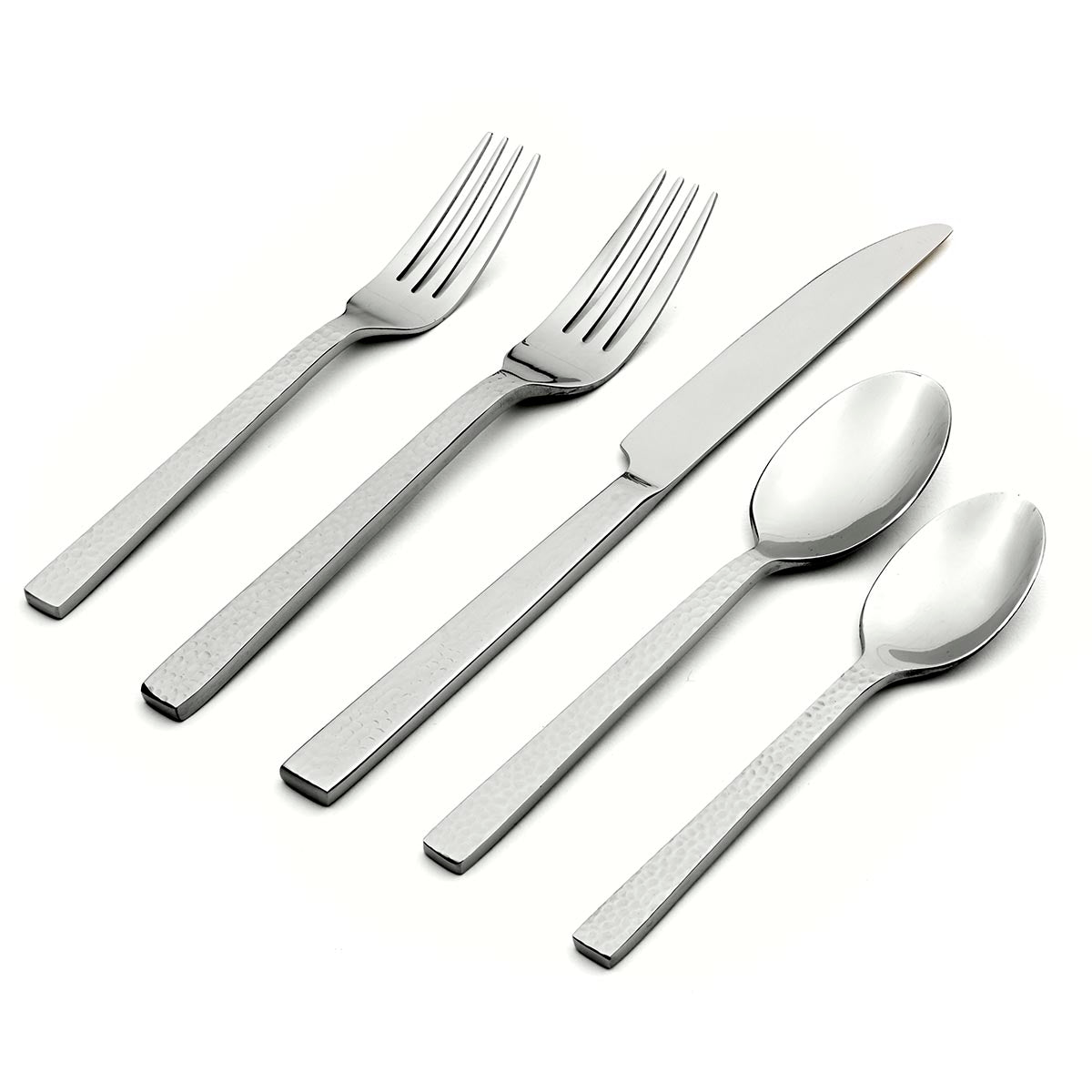 Picture of Oneida B327045AL20 Chefs Table Hammered Flatware Set, 45 Piece