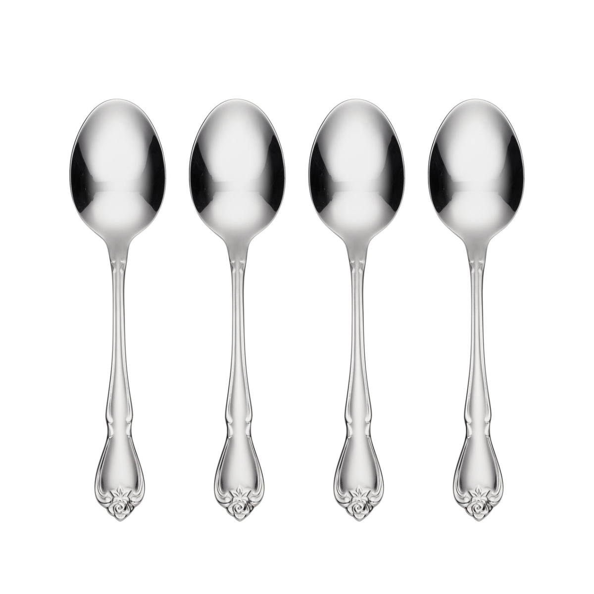 Picture of Oneida B552004C True Rose Flatware Dinner Spoons, Set of 4