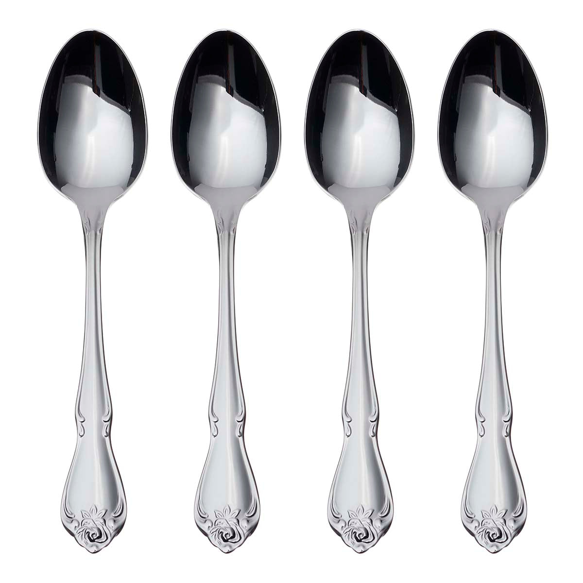 Picture of Oneida B552004E True Rose Flatware Teaspoons, Set of 4