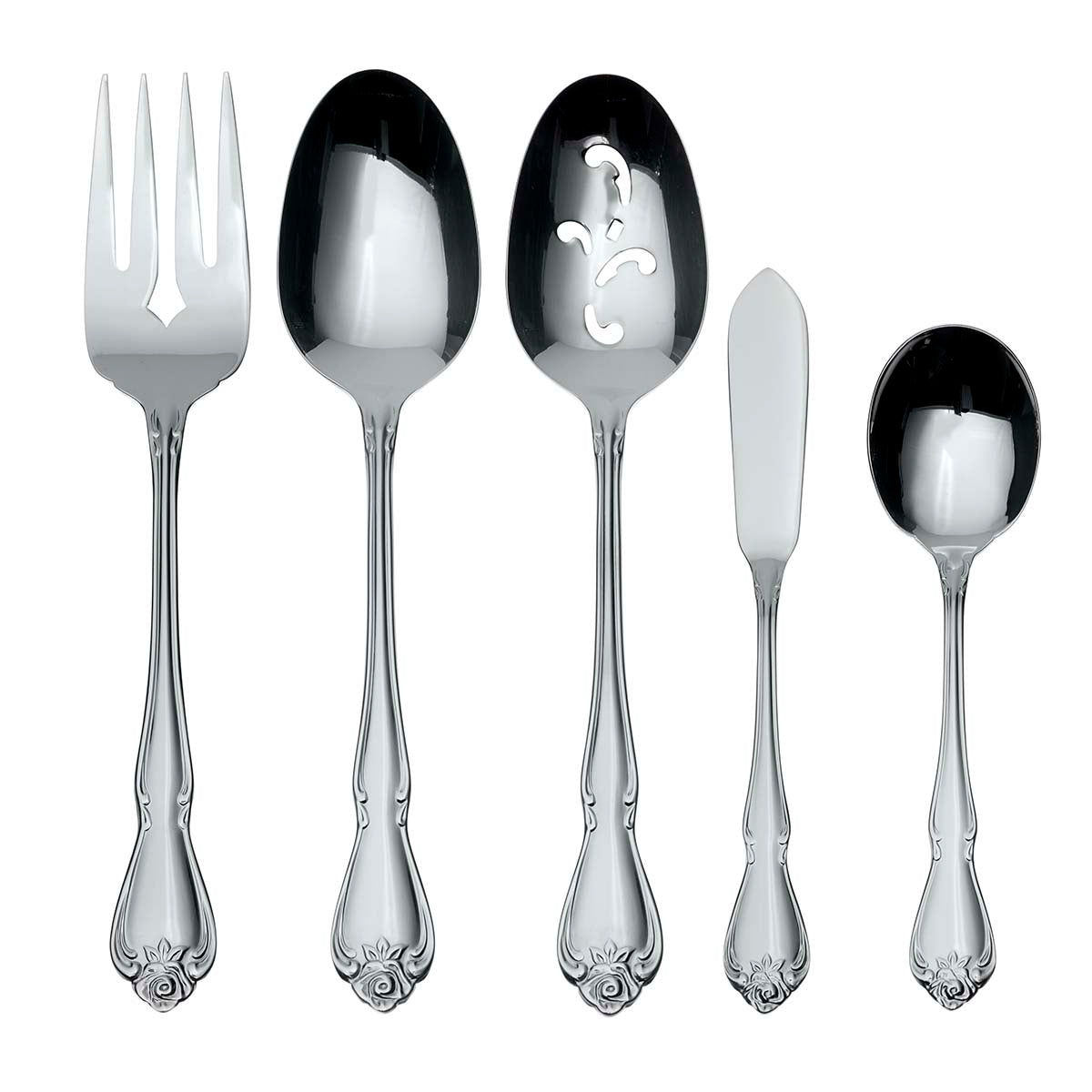 Picture of Oneida B552005A True Rose Flatware Serving Set, 5 Piece
