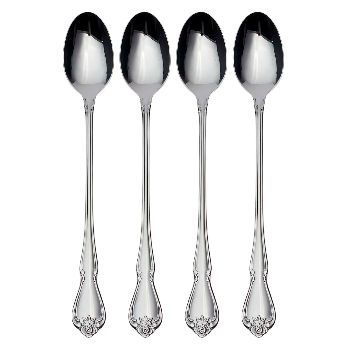 Picture of Oneida B552004F True Rose Flatware Tall Drink Spoons, Set of 4
