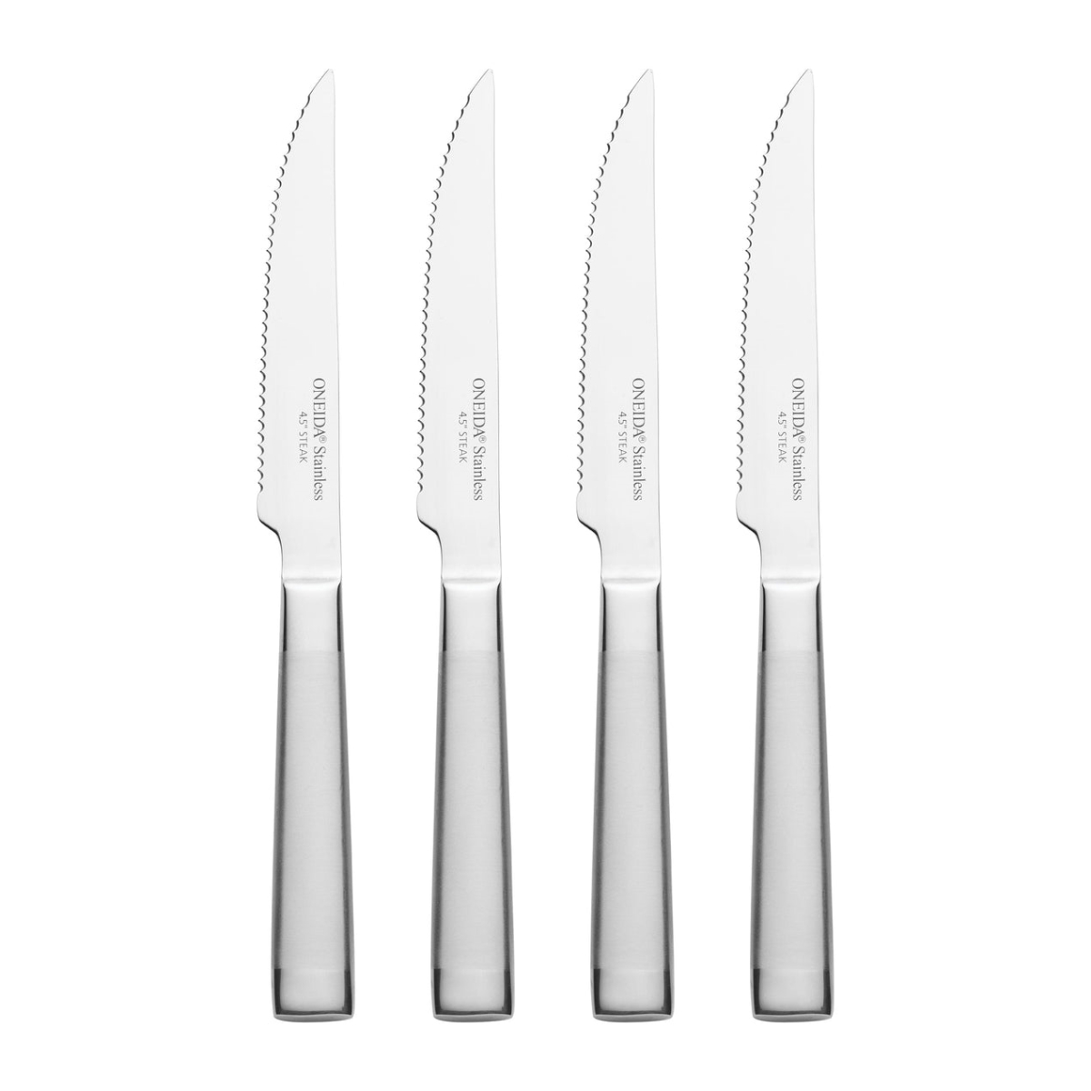 Picture of Oneida 55106L20 Brushed Finish Stainless Steel Steak Knife Set, 4 Piece
