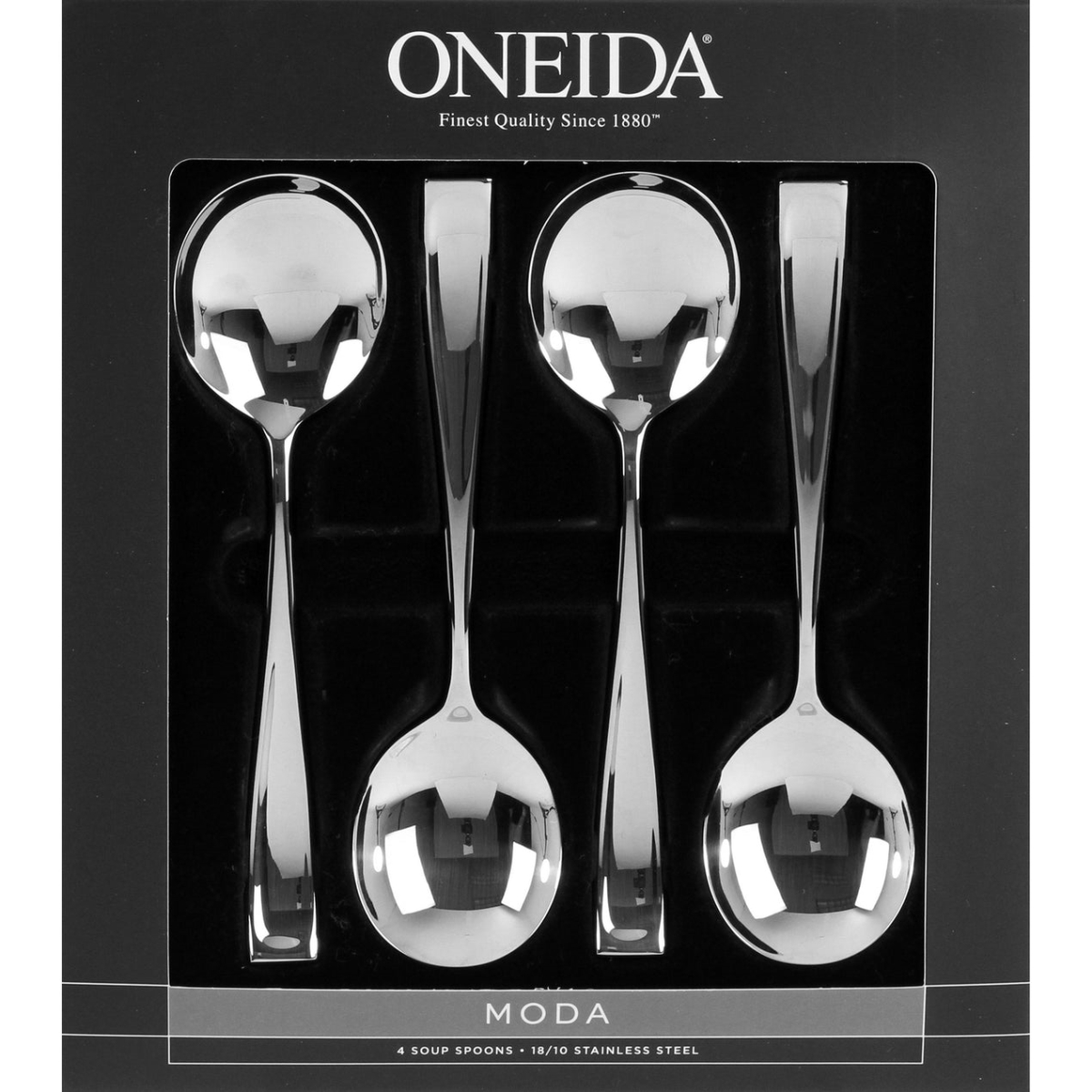 Picture of Oneida T711004N Moda Flatware Soup Spoons, Set of 4