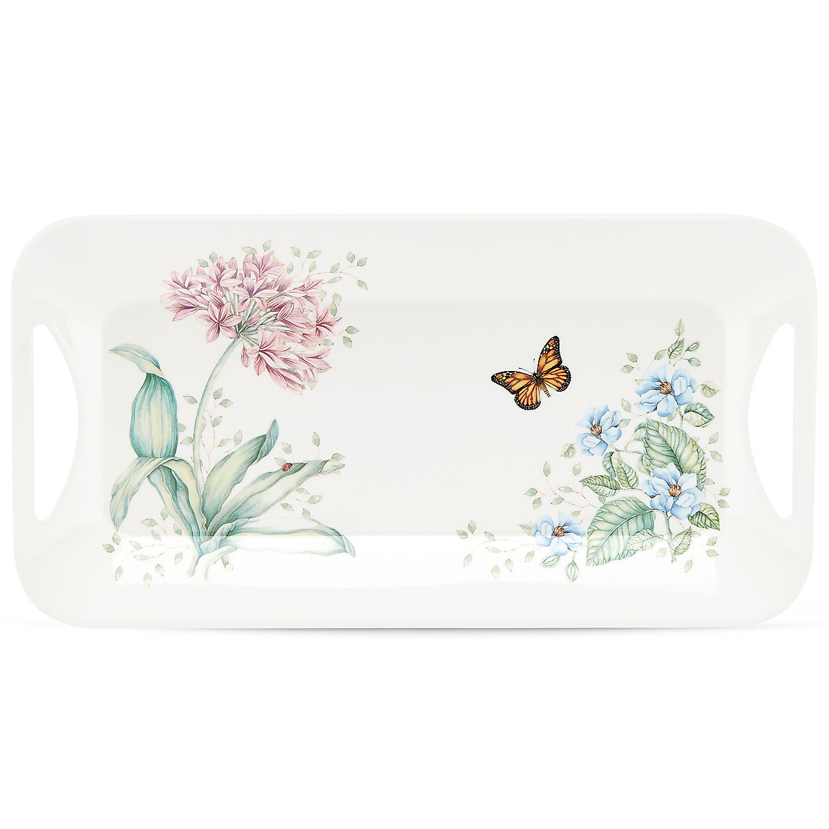 Picture of Lenox 855591 Butterfly Meadow Melamine Dinnerware Hors D Oeuvre Tray&#44; 4 mm