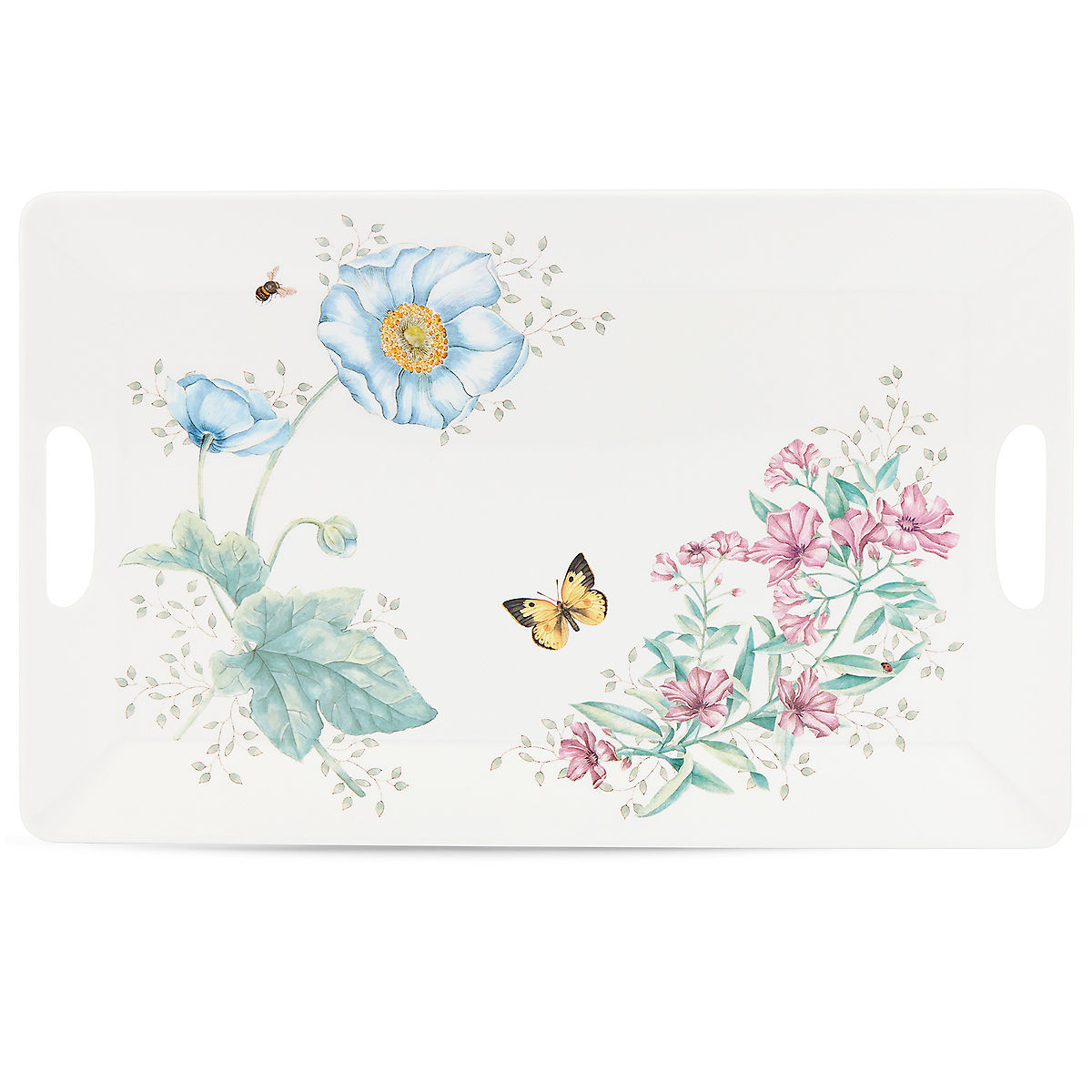 Picture of Lenox 855601 Butterfly Meadow Melamine Dinnerware Serving Tray&#44; Large - 3 mm