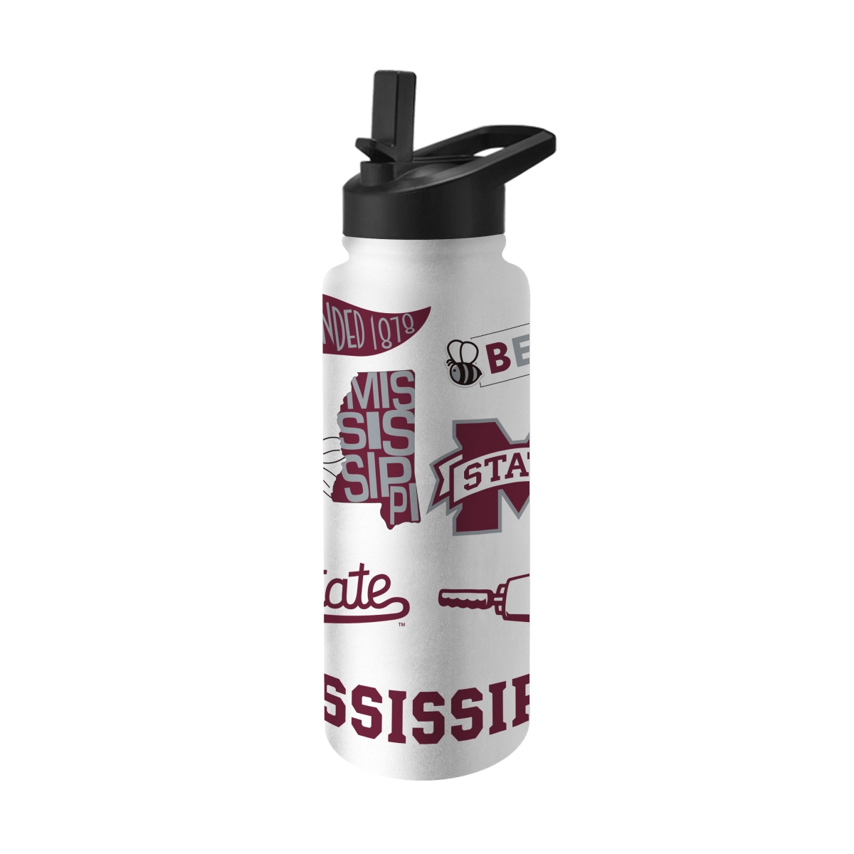 177-S34QB-63 Mississippi State 34 oz Native Quencher Bottle