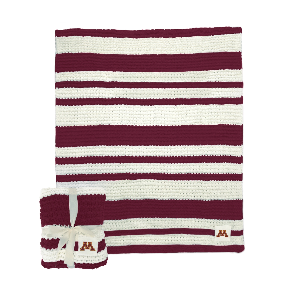 Picture of Logo Brands 175-282 50 x 60 in. Minnesota Cable Knit Throw