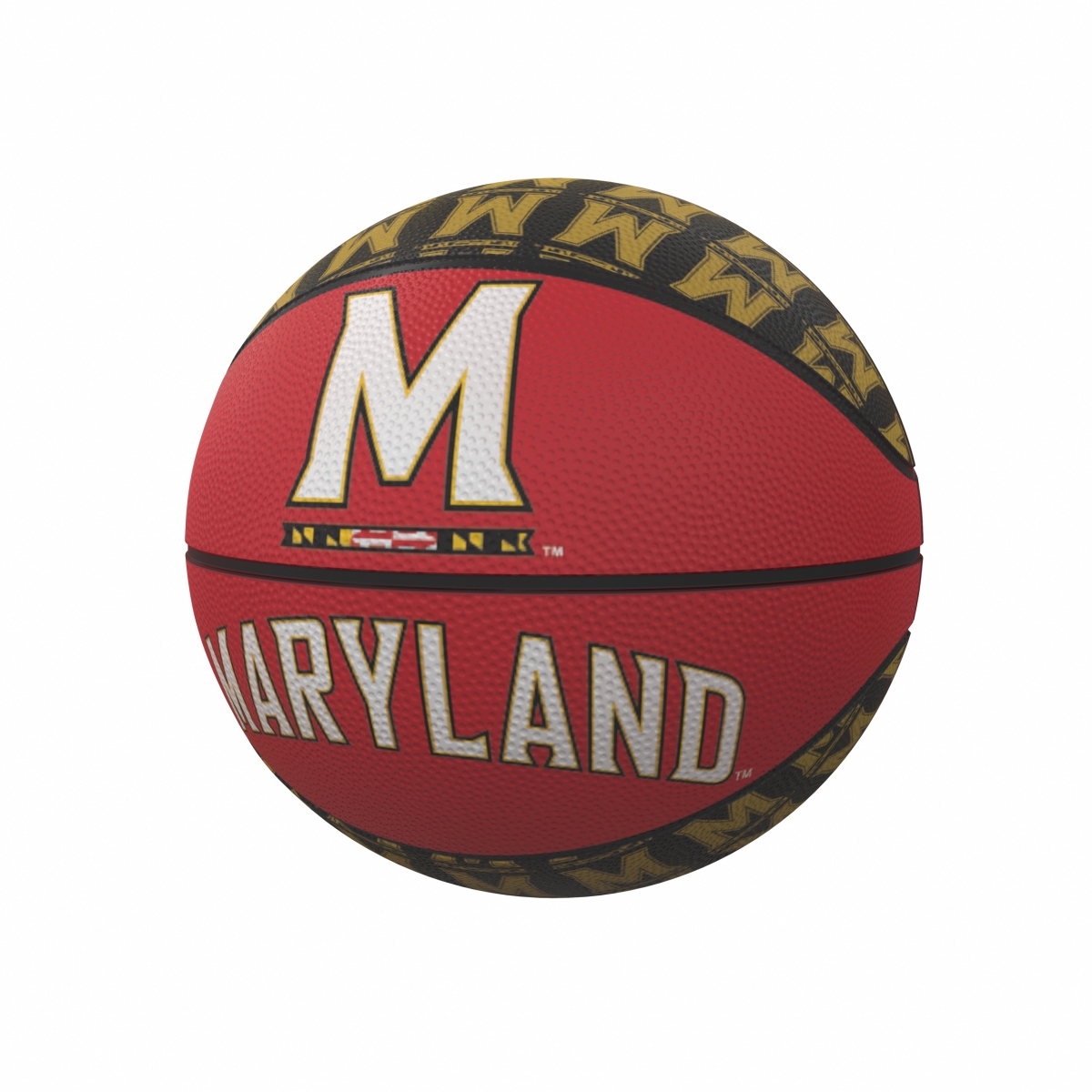 167-91MR-1 Maryland Repeating Logo Mini-Size Rubber Basketball