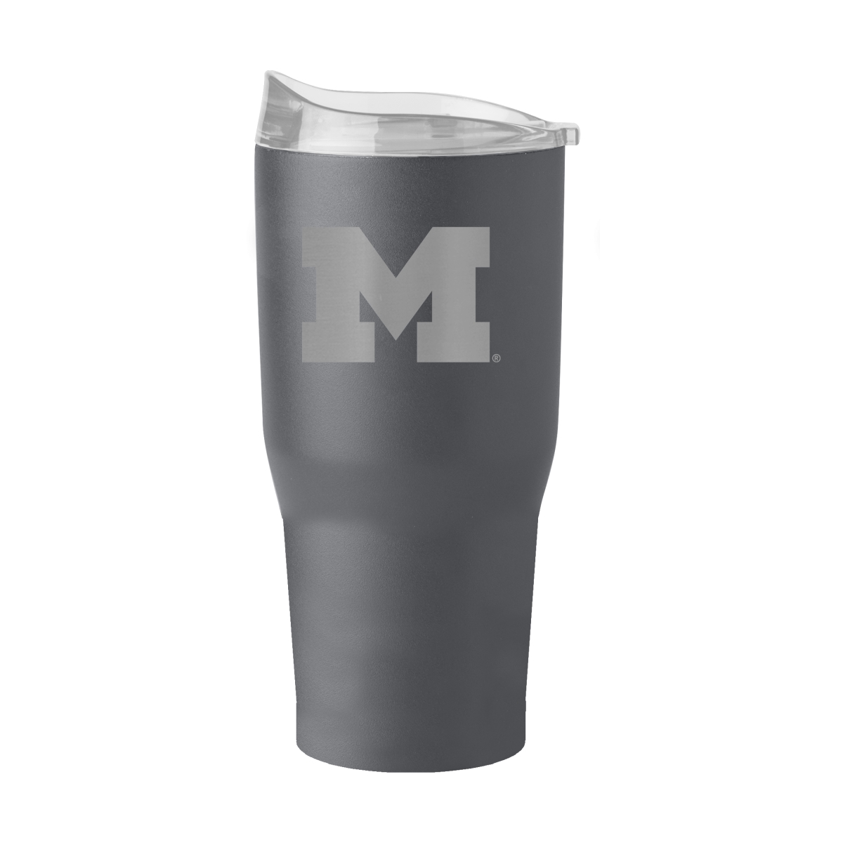 171-S30PT-BLK-9 30 oz Michigan Etch Powdercoat Stainless Tumbler