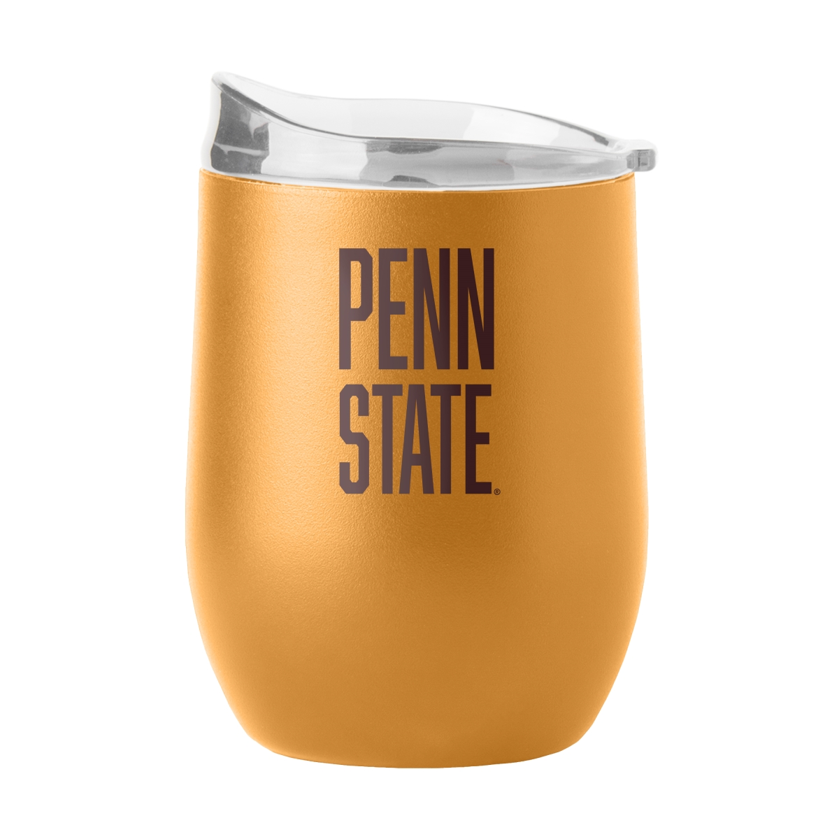 196-S16PB-OAK-49 Penn State 16 oz Huddle Powder Coat Curved Beverage