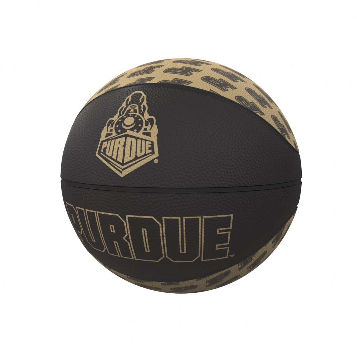 201-91MR-1 Purdue Repeating Logo Mini-Size Rubber Basketball